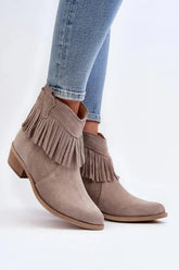 Step in style natural leather women's zipper boots  Adomoo